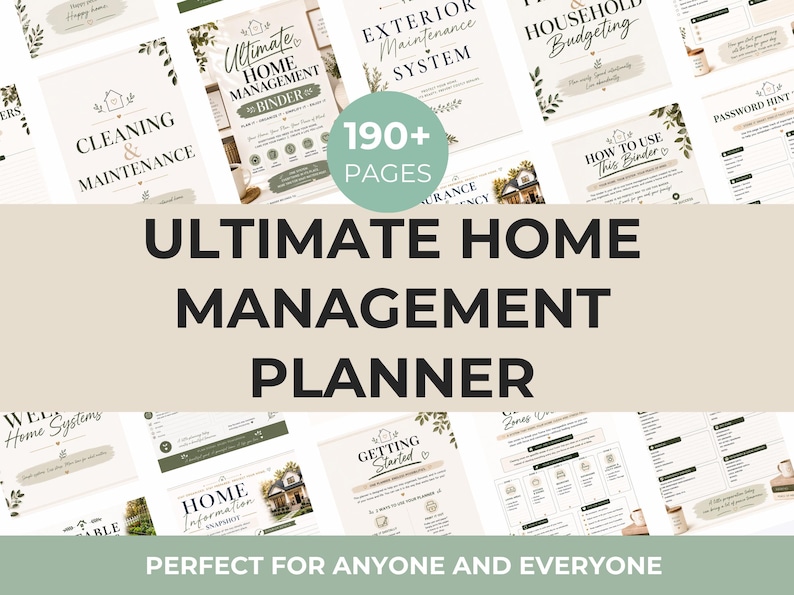 Ultieme huishoudplanner | Printbare gezinsplanner | Noodvoorbereiding, budget, schoonmaak & huisorganisatie afbeelding 7