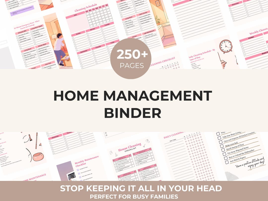 Home Management Binder Printable | Family Planner PDF | Household ...
