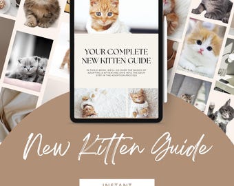 The Ultimate Guide to Caring for Your Cat, Printable Pet Care Guide Template - ebook, instant download