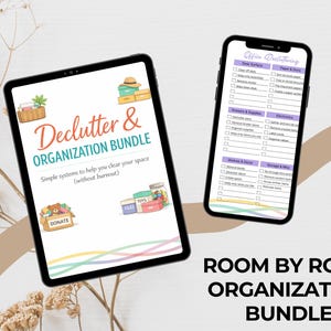 Declutter Planner Printable | Cleaning & Home Organization Binder | Room by Room Checklists | Home Reset System | Mom Life Organizer image 2