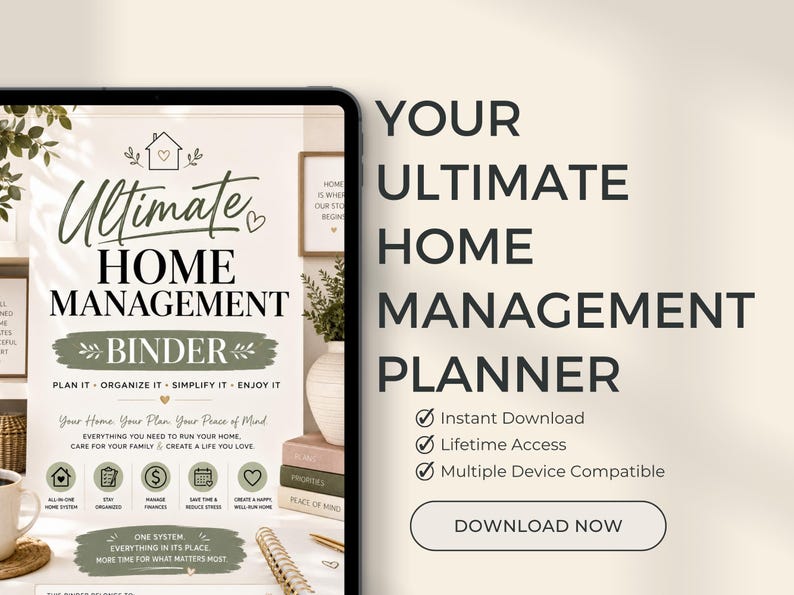 Ultieme huishoudplanner | Printbare gezinsplanner | Noodvoorbereiding, budget, schoonmaak & huisorganisatie afbeelding 14