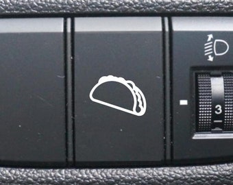 Taco Button Decal, Car Decal, Eject Passenger Button, Blank Button, Vinyl Decal, Car Stickers, Vinyl Stickers, Eject Sticker, Eject Seat
