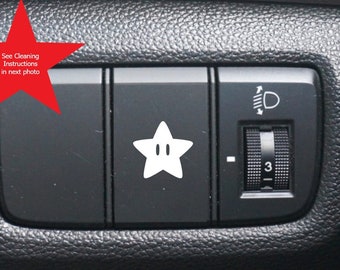 Star Button Decal, Car Decal, Eject Button, Blank Button, Vinyl Decal, Car Stickers, Vinyl Stickers, Star Sticker, Eject Seat, Star Decal