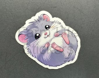 Hamster Sticker, Cute Hamster Sticker, Personalized hamster gift, Gifts for her, Gifts for him, Animal Lover Sticker, Waterproof Stickers