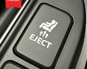 Eject Button Decal, Car Decal, Eject Passenger Button, Blank Button, Vinyl Decal, Car Stickers, Vinyl Stickers, Eject Sticker, Eject Seat