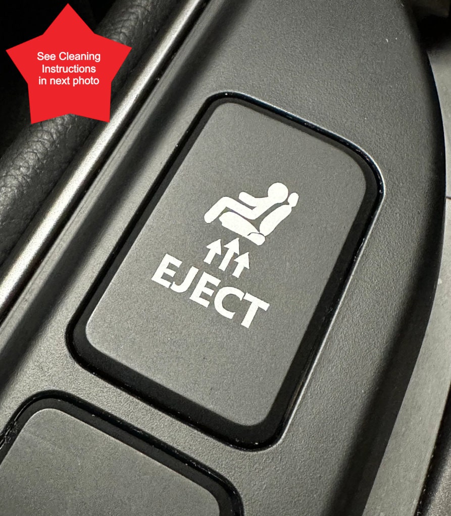 Eject Button Decal, Car Decal, Eject Passenger Button, Blank Button, Vinyl Decal, Car Stickers, Vinyl Stickers, Eject Sticker, Eject Seat