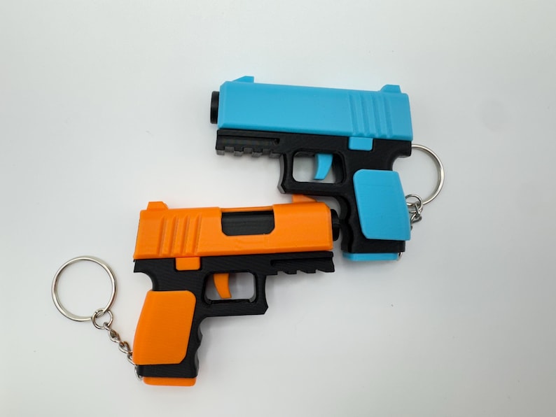 Slide Action Fidget Keychain, Gun Fidget, Pistol Fidget, 3D Printed Gun ...