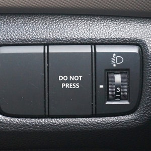Do Not Press Button Decal, Car Decal, Eject Passenger Button, Blank Button, Vinyl Decal, Car Stickers, Vinyl Stickers, Eject Sticker