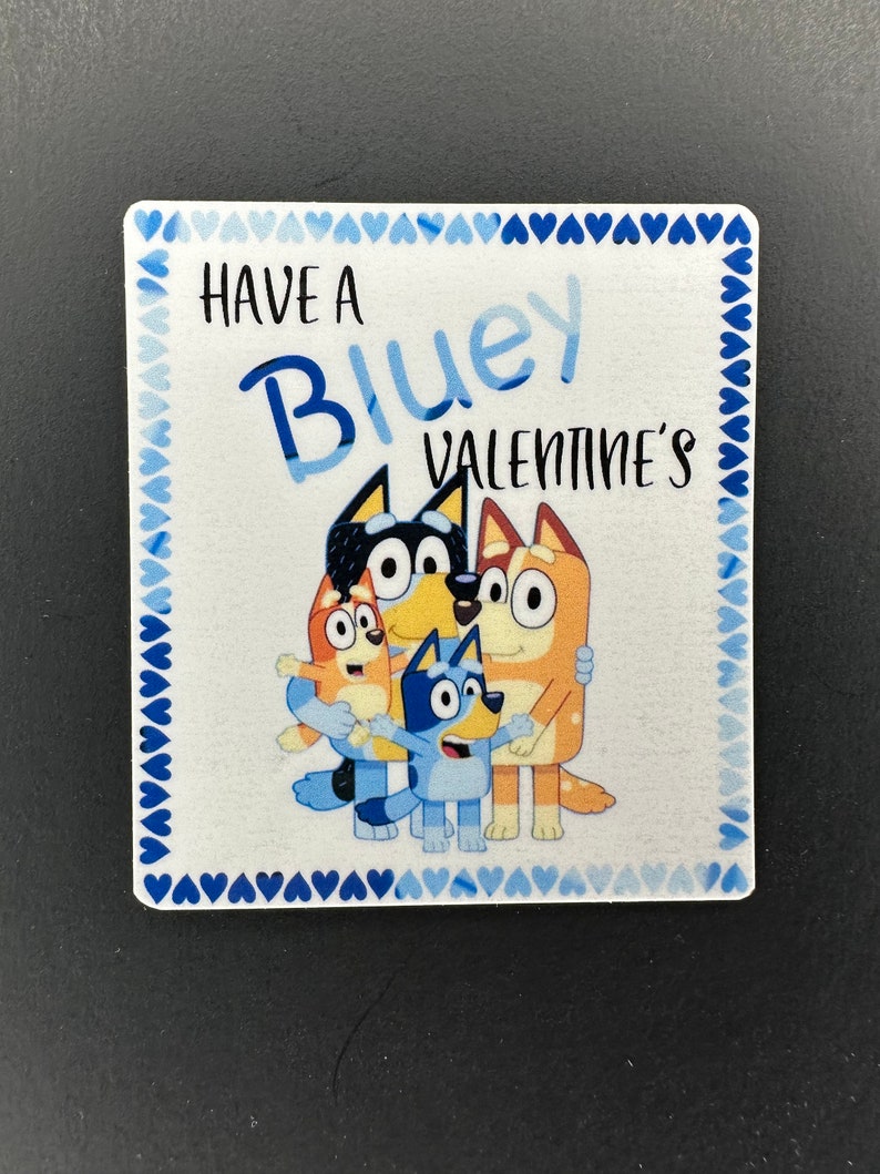 Bluey Valentine's Sticker Pack 6 Bluey Stickers - Etsy