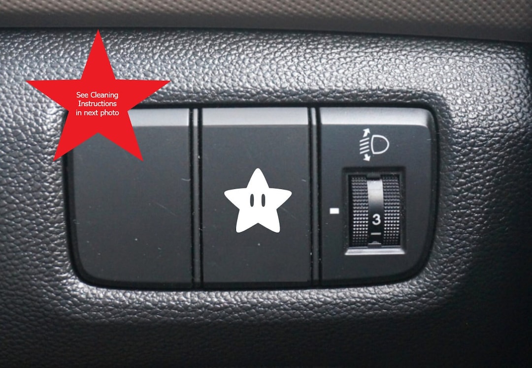 Ejector Button Sticker Star Button Decal, Car Decal, Eject Button, Blank Button, Vinyl Decal ...