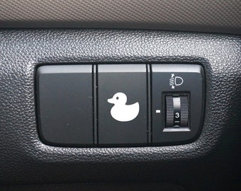 Duck Button Decal, Car Decal, Duck Sticker, Blank Button, Vinyl Decal, Car Stickers, Vinyl Stickers, Tiny Duck Sticker, Car Button Decal