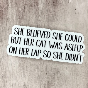 She believed she could Sticker, Waterproof Stickers, Vinyl Stickers, Phone Case Stickers, Funny Stickers, Hot mess stickers