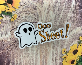 Ooo Bogen Sticker | Halloween Aufkleber | Gespenst Aufkleber | Boo Sticker | Halloween Wortspiel Aufkleber | lustige Halloween Aufkleber | Halloween Geist