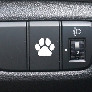Paw Print Button Decal, Car Decal, Eject Passenger Button, Blank Button, Vinyl Decal, Car Stickers, Vinyl Stickers, Eject Sticker, Cat Decal
