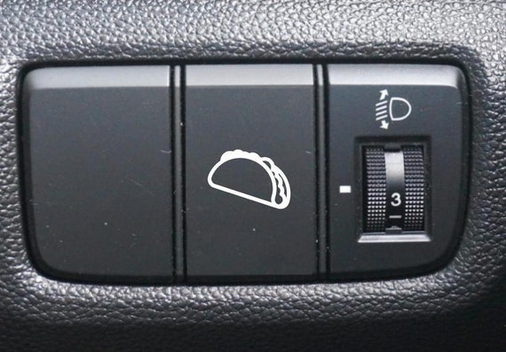 Taco Button Decal, Car Decal, Eject Passenger Button, Blank Button, Vinyl Decal, Car Stickers, Vinyl Stickers, Eject Sticker, Eject Seat