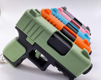 Slide Action Fidget Keychain, Gun Fidget, Pistol Fidget, 3D printed gun, Gift for Gun Enthusiast, Stress Relief Fidget Desk Toy, Fidget gift