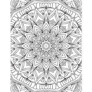 50 Page Printable Mandala Coloring Book - Mandala Designs - Coloring Books For Adults-  Stress and Anxiety Relief - Instant Digital Download