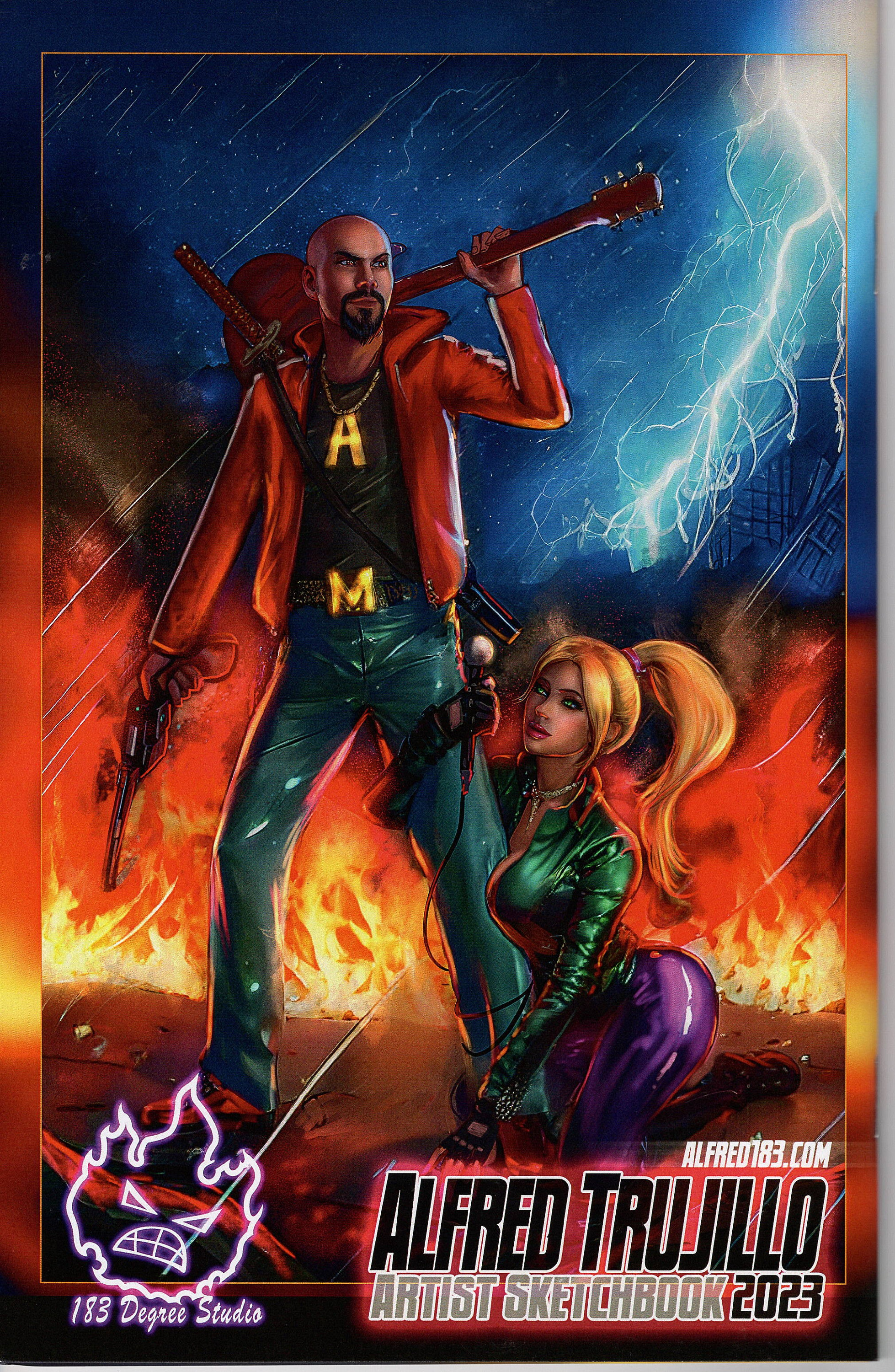 Alfred Trujillo Artist Sketchbook Naughty and Nice Set. Signed by