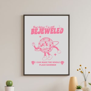 Bejeweled Poster, Retro, Vintage Aesthetic, Swiftie, Wall Art, Preppy Wall Art, Dorm Room Decor, Swiftie Merch, Swiftie Gift, All Too Well image 1