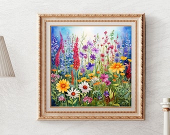 Wildflower Wall Art, Wildflower Decor, Aesthetic,Floral Poster, Floral Decor, Botanical, Colorful Wall Art, Cottagecore, Room Decor, Flowers