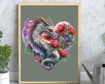 Fantasy Dragon Art Prints, Dragon Wall Art, Poster, Dragon Poster, Fantasy Wall Art, Dragon Print, Fantasy Decor, Dragons, Dragon Decor