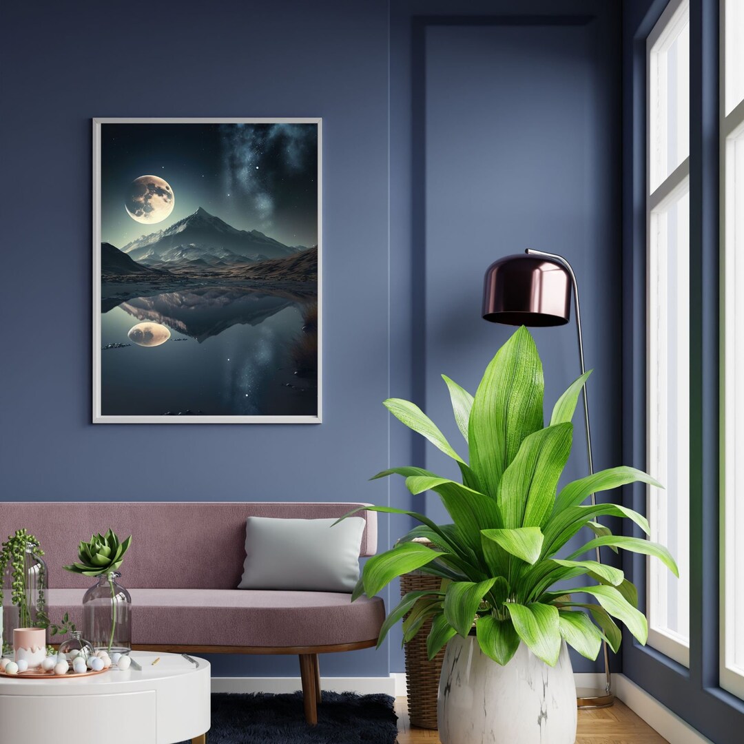 Full Moon Wall Art, Moon Paper Print, Moon Art in Print, Moon Poster