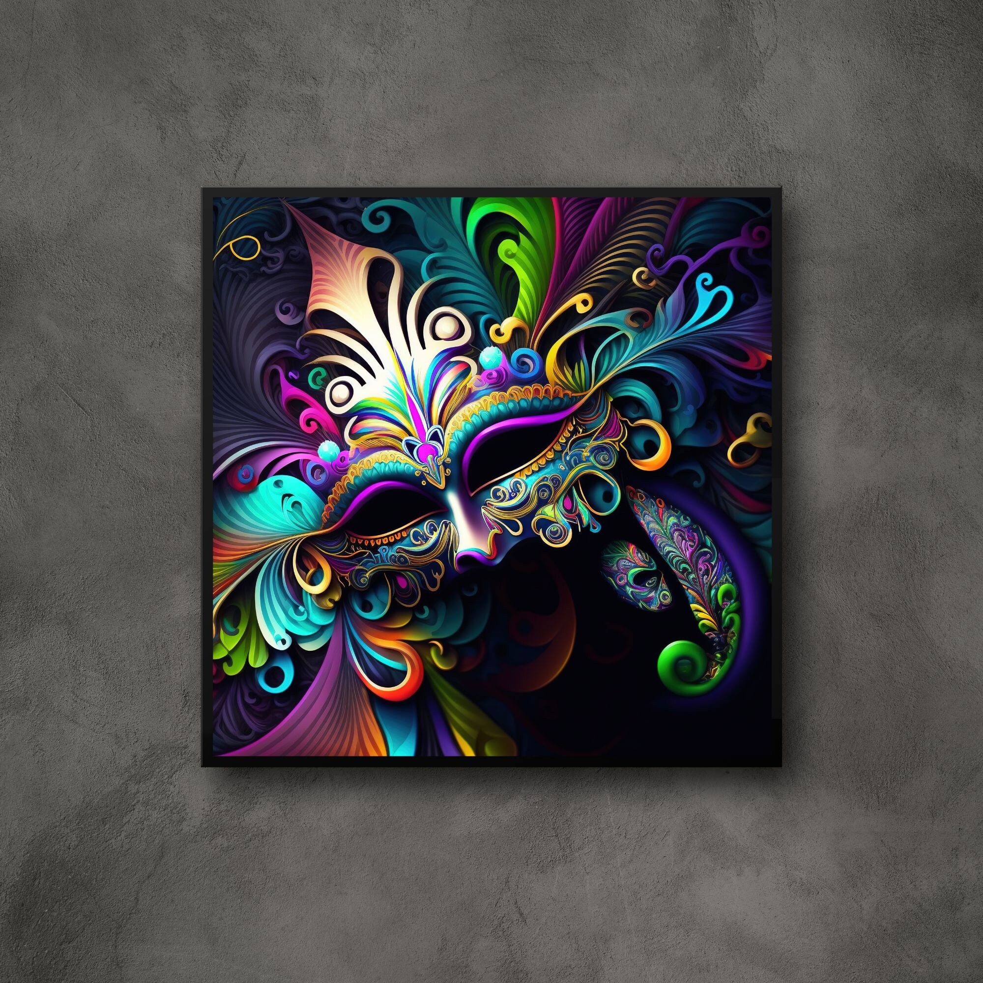 mardi gras psychedelic art