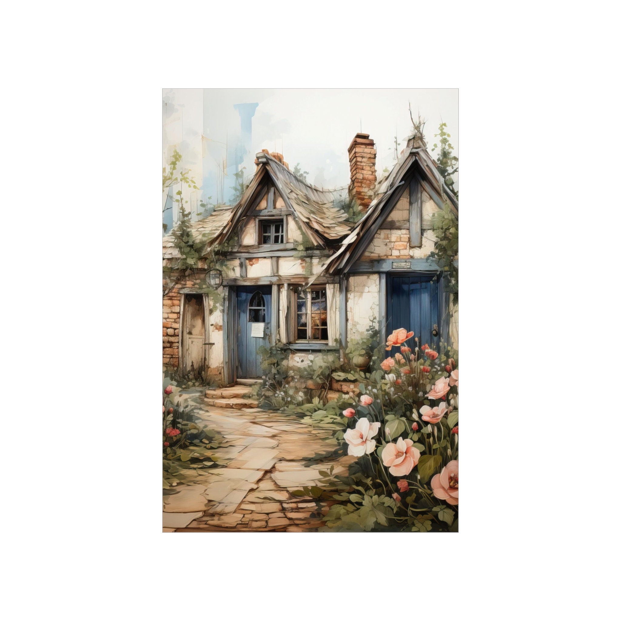 Cottagecore Decor Cottage Wall Art Farmhouse Shabby Chic - Etsy