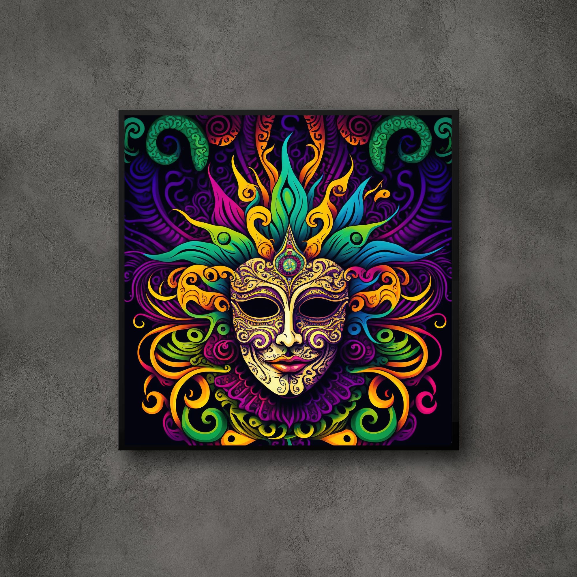 Mardi Gras Wall - Gras Etsy Print, Mardi Mardi Gras Mardi Poster Decor,gothic, Psychedelic, Art, Mardi Art, Room Decor, Gras, Louisiana Gras Print