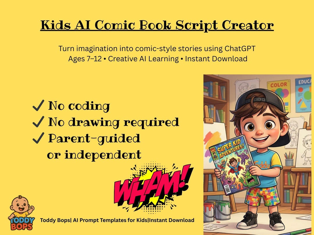 Kids AI Comic Book Script Creator | Chatgpt Prompt Pack for Creative ...