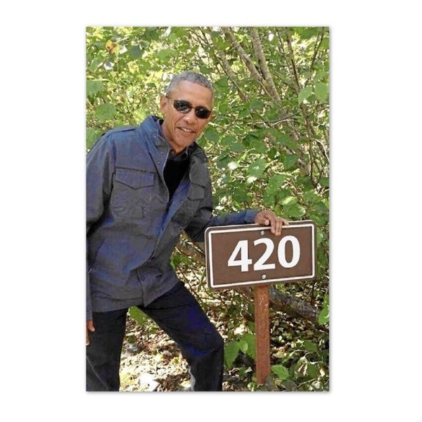 Barack Obama 420 poster - Limited Edition Print - Poster - Multiple Sizes