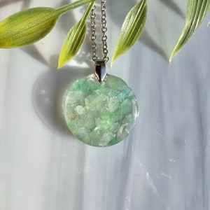 Aventurine Chips in Resin Pendant