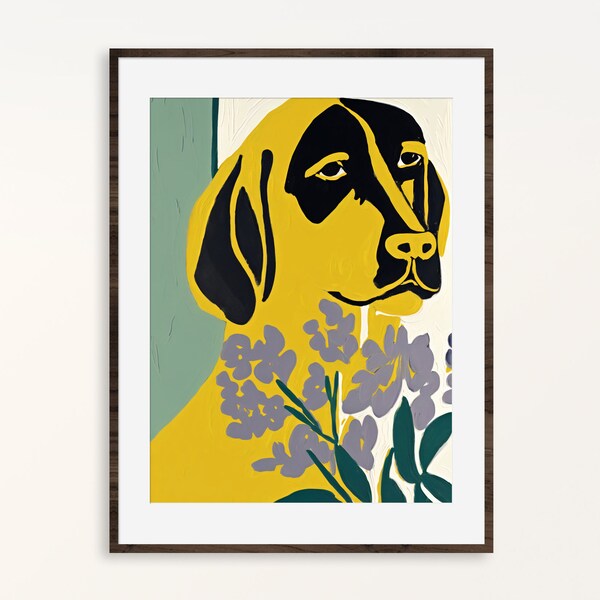 Abstract Dog Art Etsy