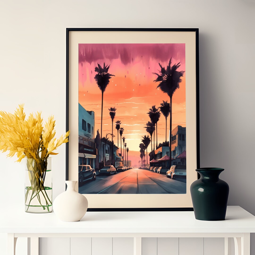 Los Angeles Print, Los Angeles Poster, California Wall Art, Los Angeles