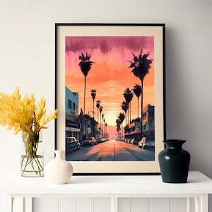 Los Angeles Print, Los Angeles Poster, California Wall Art, Los Angeles Art, California Decor, California Printable