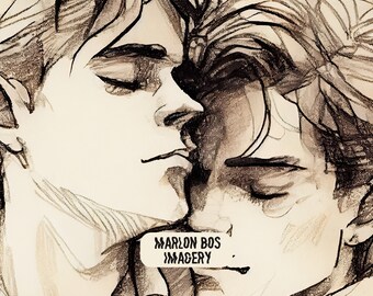 Original Gay AI Art Fine Art Print With Thick 2mm Window - Etsy