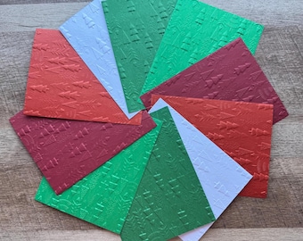 Christmas Tree Embossed Cardstock: A2 Craft Paper, 10 Sheets