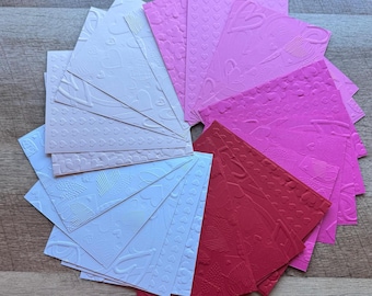 Embossed Heart Cardstock Sheets – A2 Card Fronts, DIY Scrapbooking