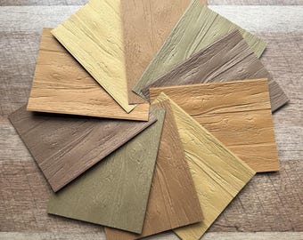Wood Grain Embossed Paper Set: A2 Textured Cardstock for Crafts