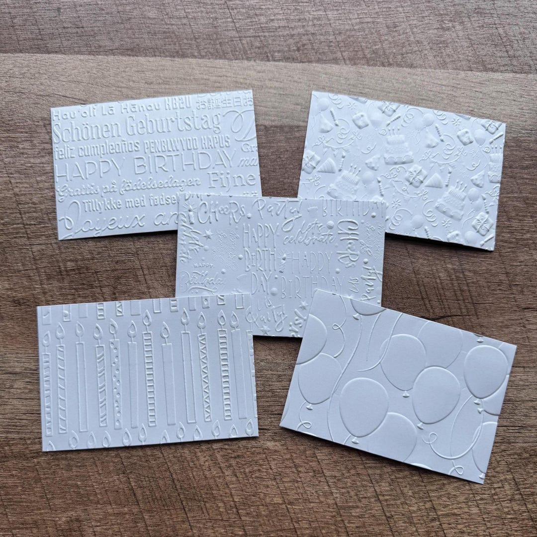 Embossed Birthday Mini Envelopes – Gift Card Holders, Stationery Set - Etsy