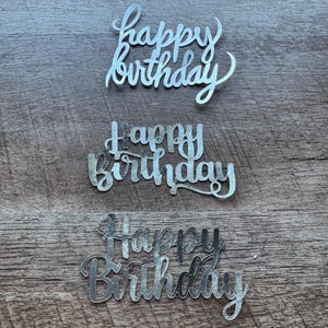 Silver Foil Happy Birthday Die Cuts – Card Making, Scrapbooking, Paper Crafts, Embellishments for DIY Birthday Cards & Party Decor