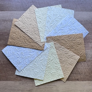 Floral Embossed Cardstock Set: A2 Neutral Sheets for Wedding Crafts
