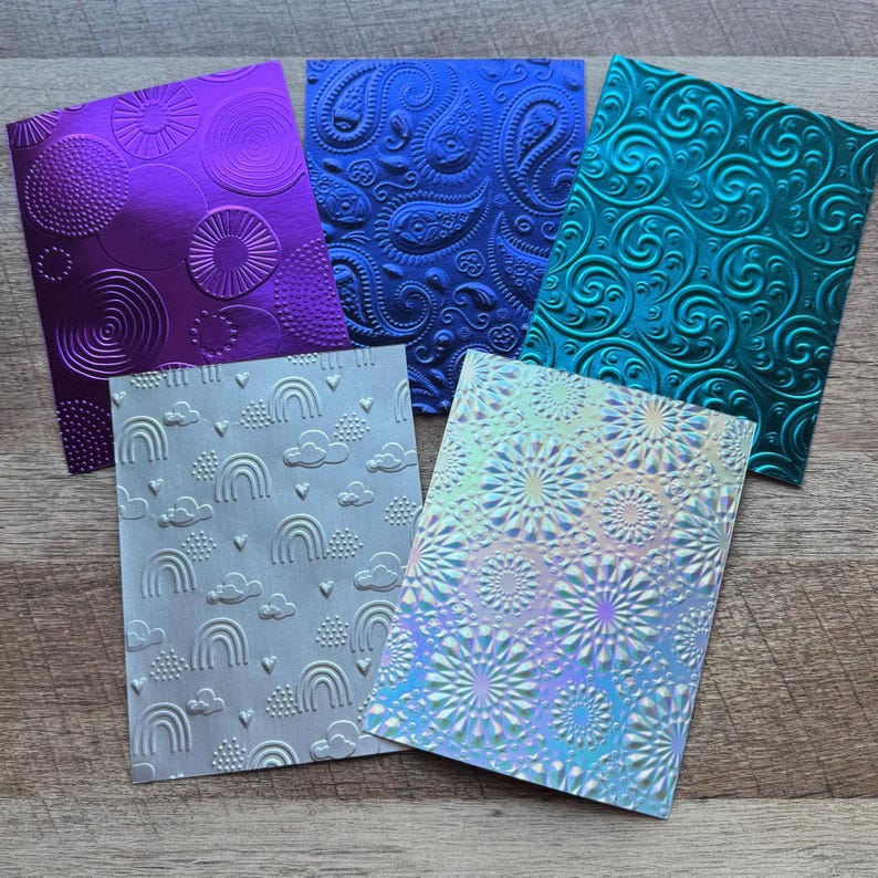 Whimsical Embossed Foil Cardstock Perfect for Scrapbooking, Card Making ...
