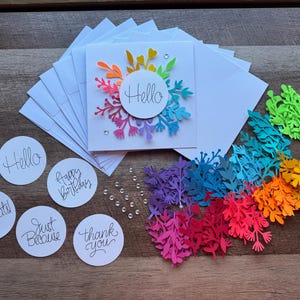 Rainbow Card Making Kit – Botanical Stationery Supplies, 5 Pack