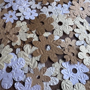100 Elegant Embossed Die-Cut Flowers- Romantic Patterns for Weddings, Scrapbooking, and Crafts