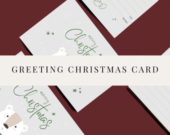 Cartes de Noël numériques, Cartes de Vœux imprimables, Cartes de vœux