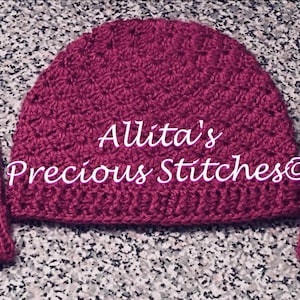 Handmade Crochet Fuchsia Hat and Fingerless Gloves Set, Winter Wear