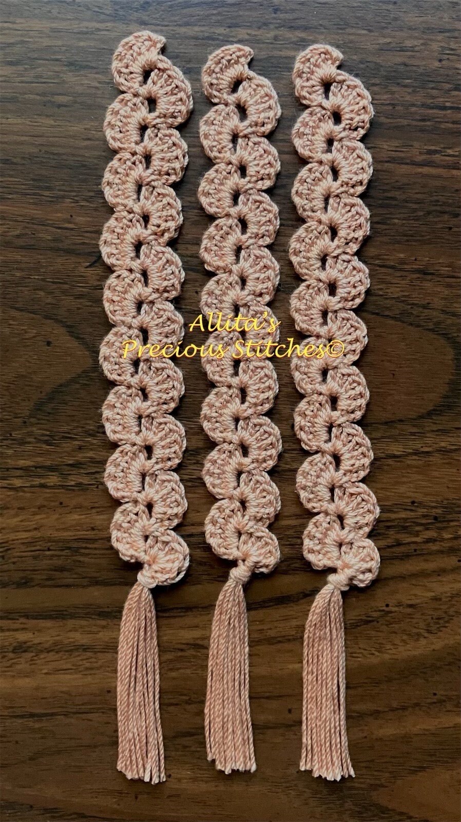 Handmade Crochet Bookmarks with Tassel, Set of 3, Labor Day Sale