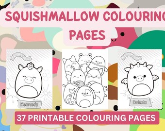 Squishmallow Coloring Book - Etsy Australia