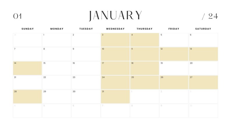 Custody Calendar Color Coded 2024 Week on Week Off, 2255 (2 Versions ...